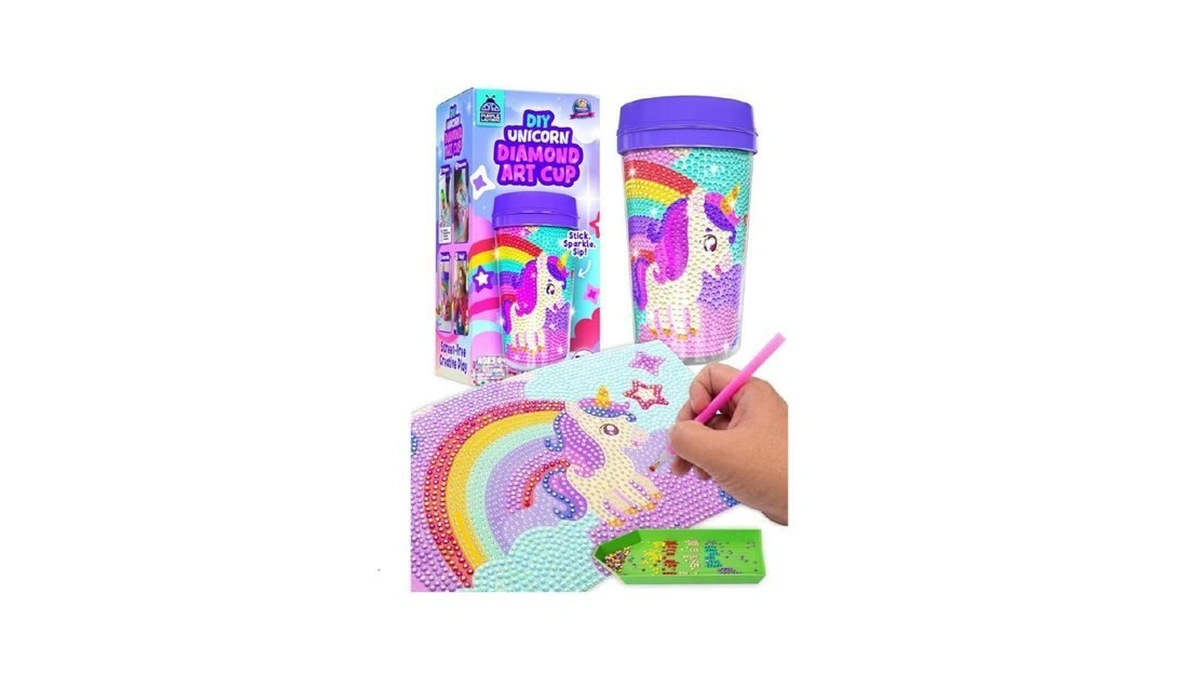 Unicorn Diamond Art For Kids Cup Kit - 16oz Gem