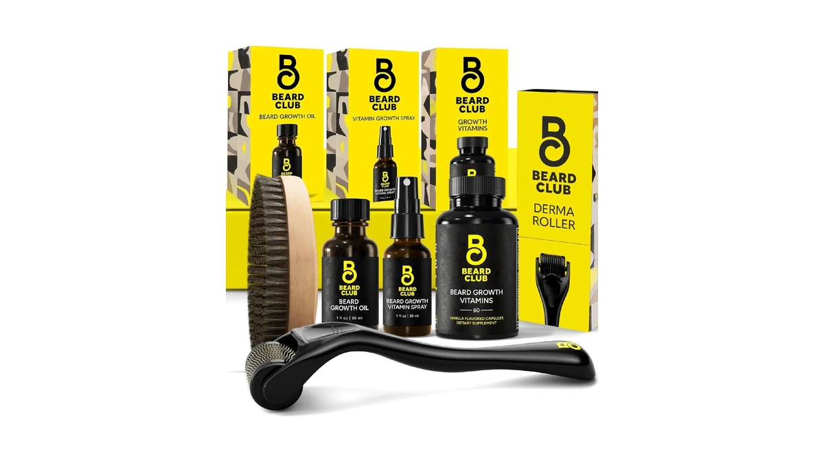 The Beard Club Signature Beard Growth Kit - Derma Roller,