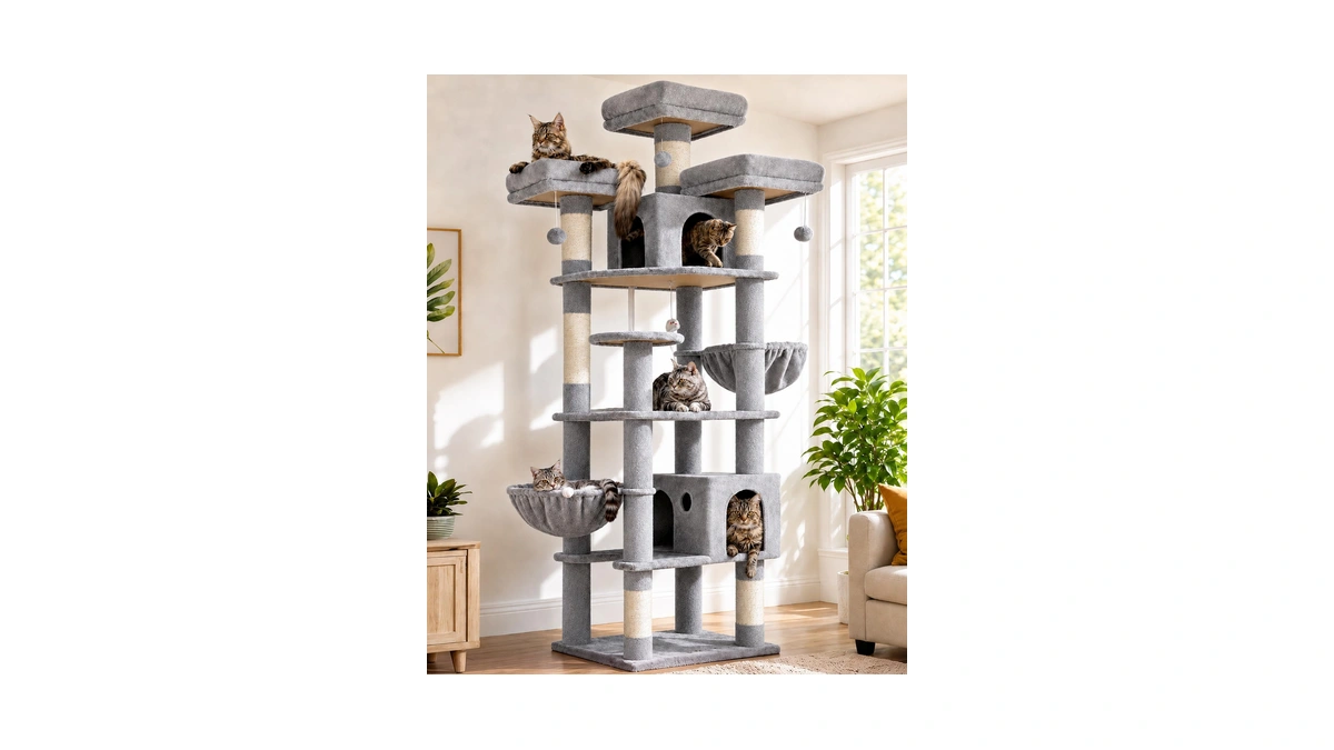 Globlazer Cat Trees And Towers For Multiple Adult Cats, 82-inch