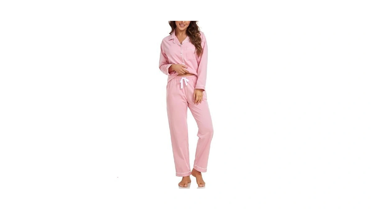 Ea's Secret Womens Pajama Sets 100% Cotton Long Sleeve Shirt