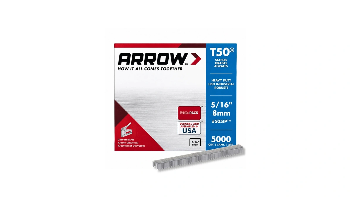Arrow Fastener 505ip Heavy Duty T50 Staples For Upholstery, Construction,