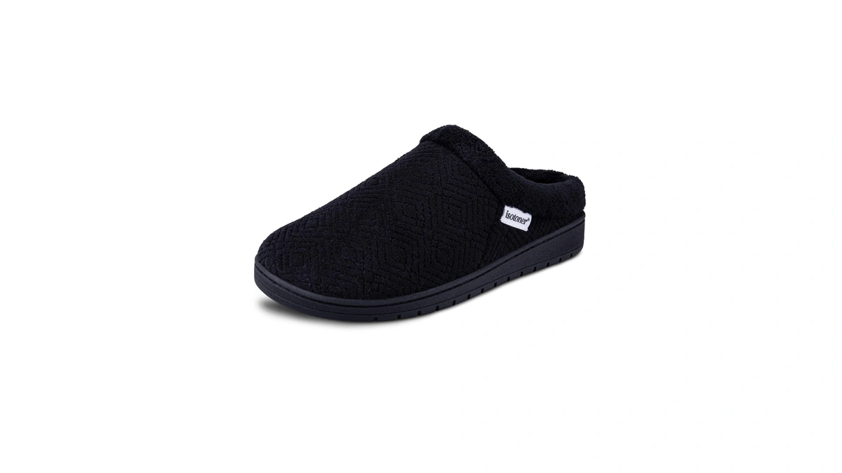 Isotoner Women's Indoor/outdoor Slip-on Diamond Microterry Gemma Clog Slippers With