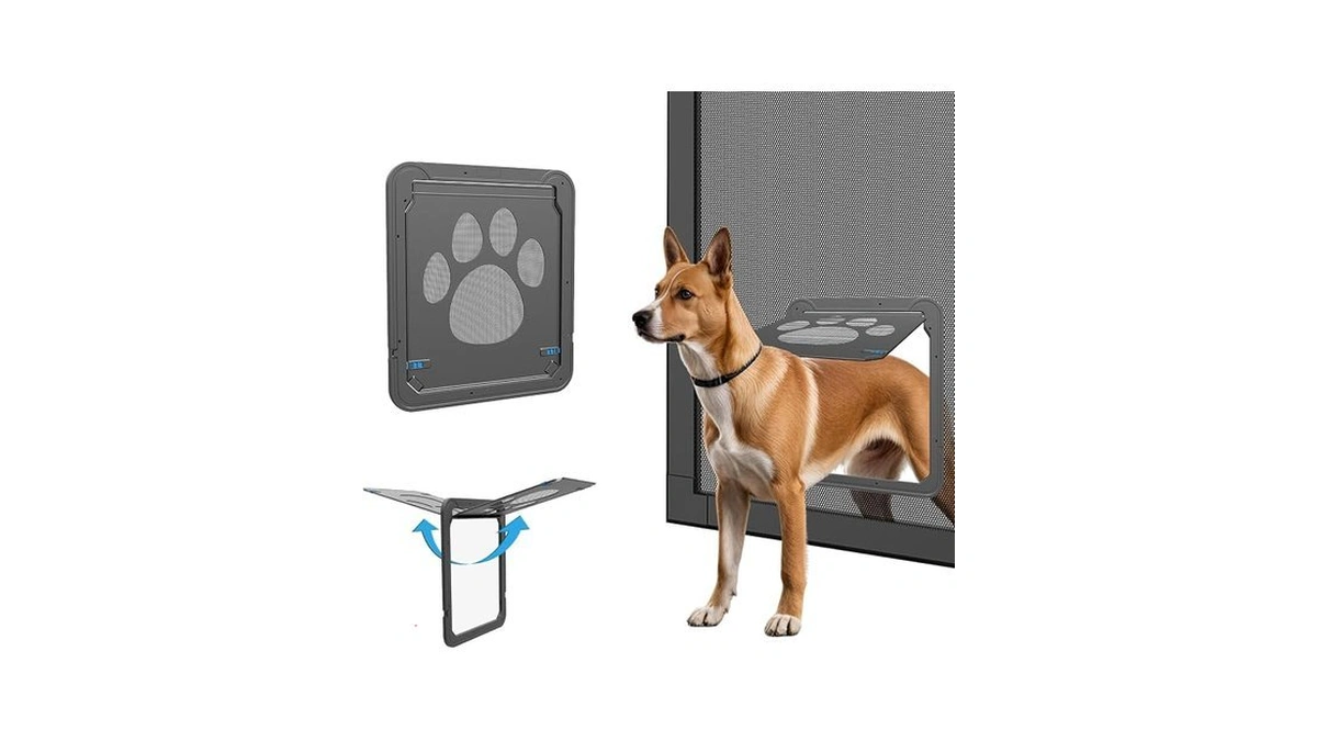 Billionchains Dog Door For Screen Door With Magnetic Closure Pet