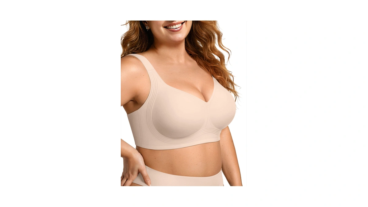 Oeak Womens Wireless Jelly Bras Plus Size Support Push Up