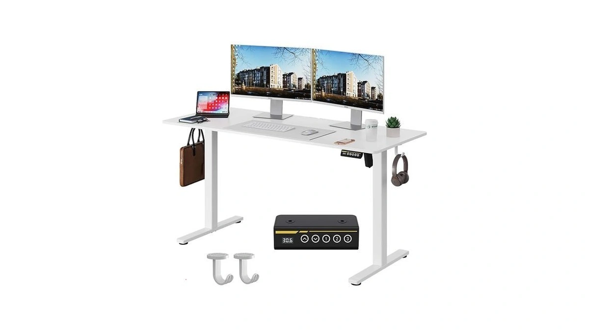 Gamork 55 X 24 Inch Electric Standing Desk, 3 Memory
