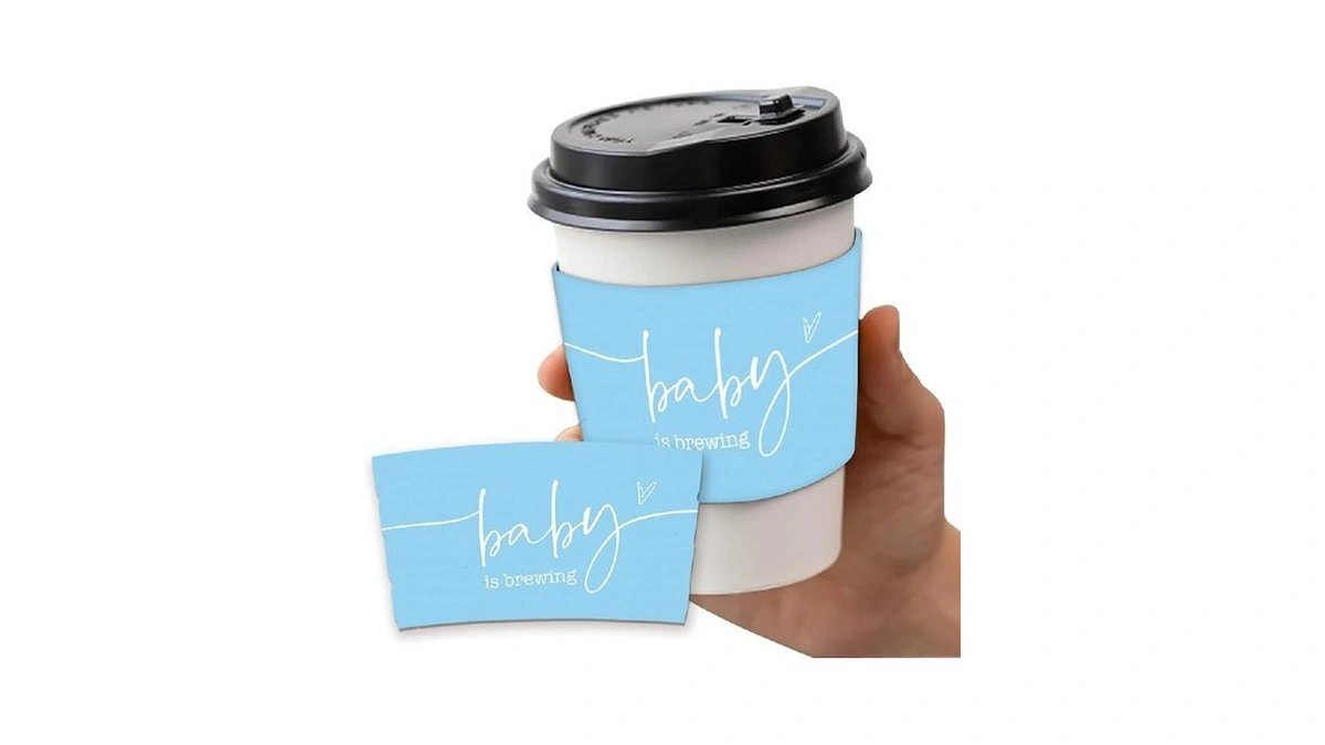 Bonetat 20 Counts A Baby Is Brewing, Coffee Cup Sleeves