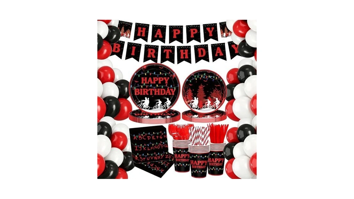 Birthday Party Decorations Serve 24, 189pcs Birthday Party Supplies, Dinner