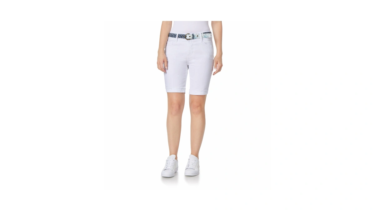 Wallflower Shorts For Women Luscious Curvy 9-inch Bermuda Denim Mid-rise
