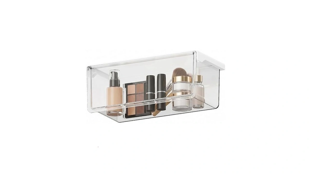 Baluca Small Clear Stackable Storage Drawers – 33° Angled Acrylic