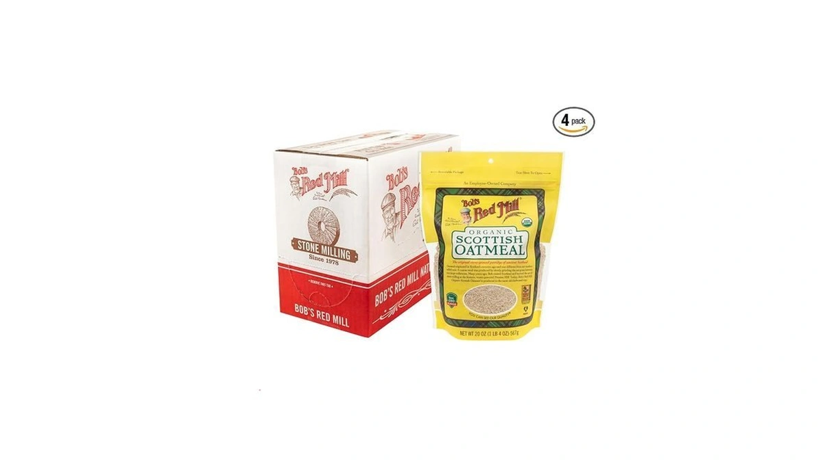 Bob's Red Mill Organic Scottish Oatmeal, 20oz (4 Pack)