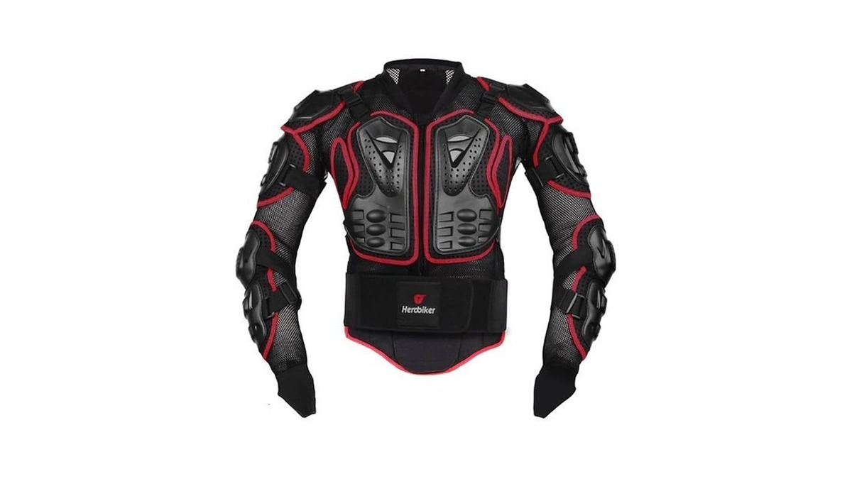 Herobiker Motorcycle Full Body Armor Jacket Spine Chest Protection Gear