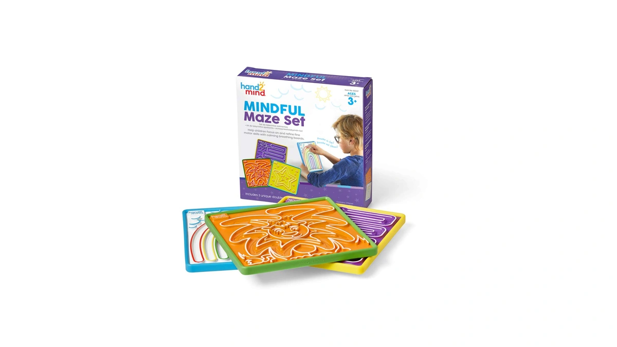 Hand2mind Mindful Maze Boards, Tactile Sensory Toys For Toddlers, Calm