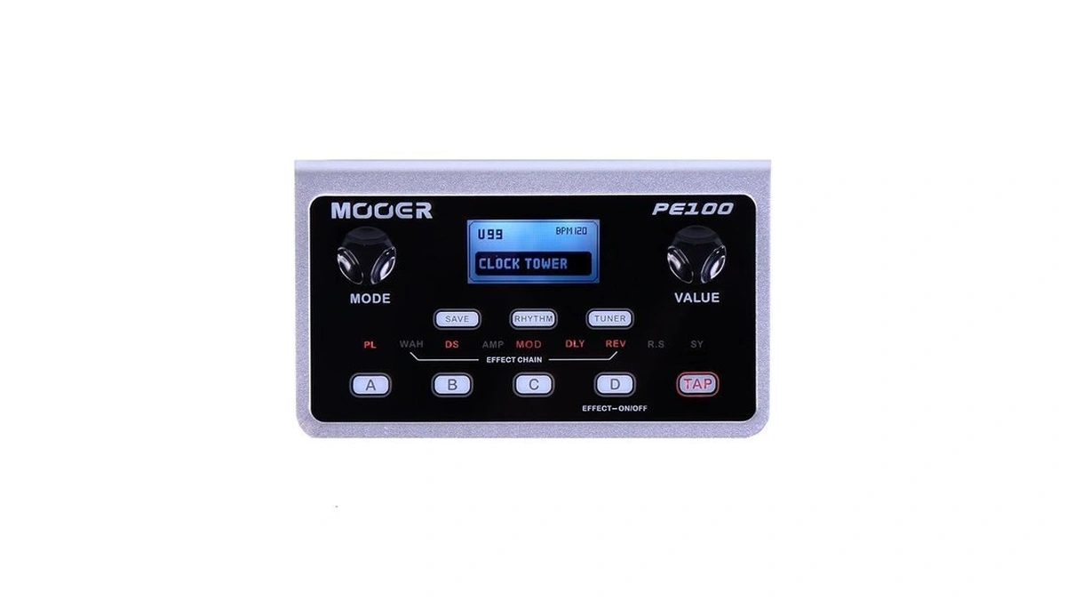 Mooer Pe100 Portable Depstop Guitar Multi Effects Headphone Amp Pedal