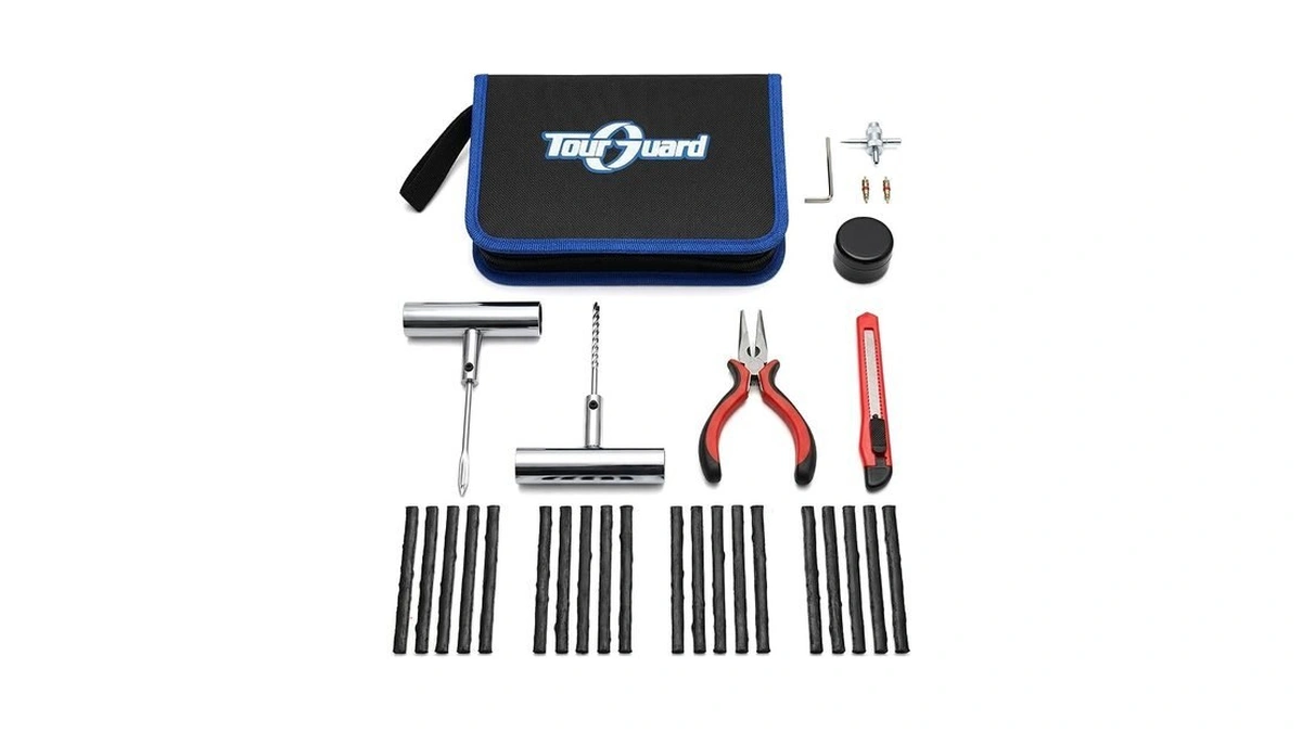 Tourguard Flat Tire Repair Kit With Plugs 31 Pcs For