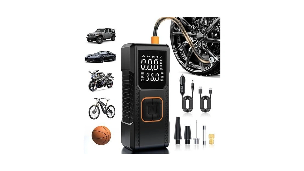 Tire Inflator Portable Air Compressor, 150psi Cordless/12v Dc Air Pump