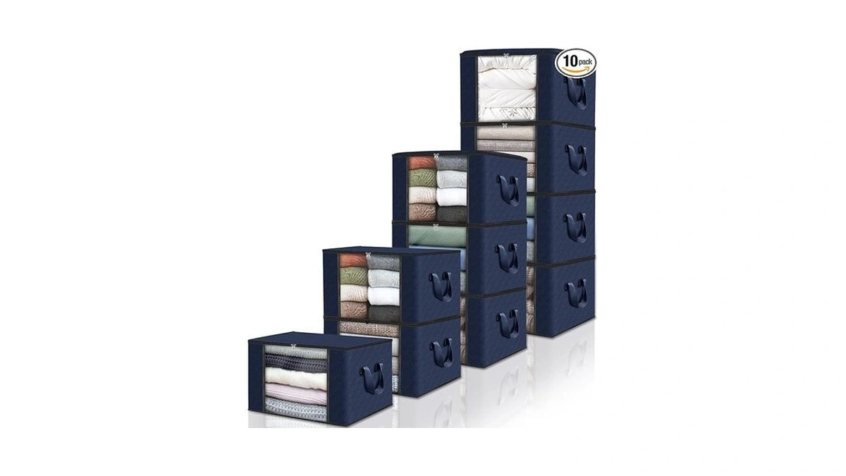 Fab Totes Storage Bags,clothes Blanket Storage Bins Foldable Closet Organizers