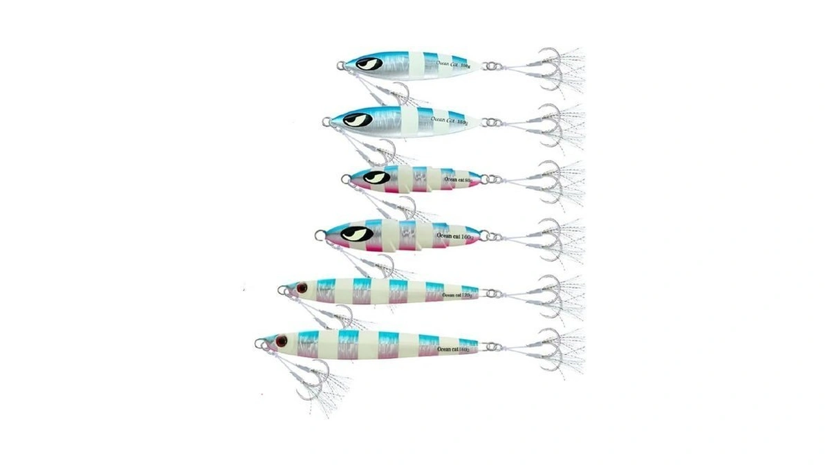6 Pcs Combo Slow Pitch Jigs Fishing Lures Sinking Lead