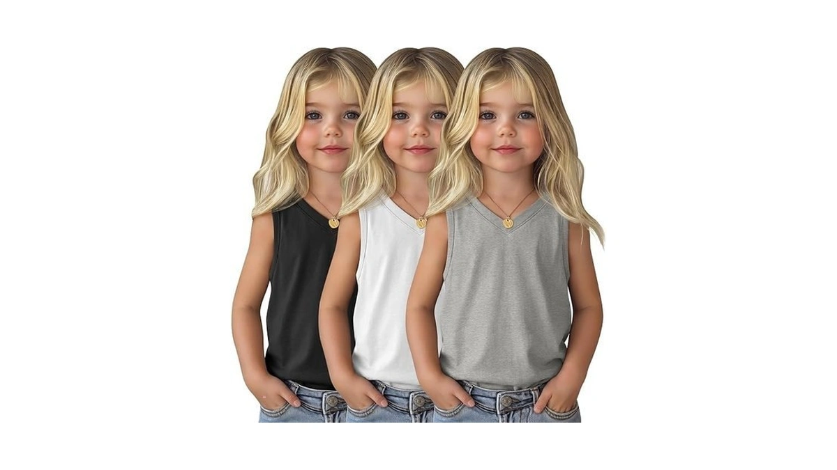 Langyiwee 3 Pack Toddler Girls Tank Tops Baby Sleeveless Summer