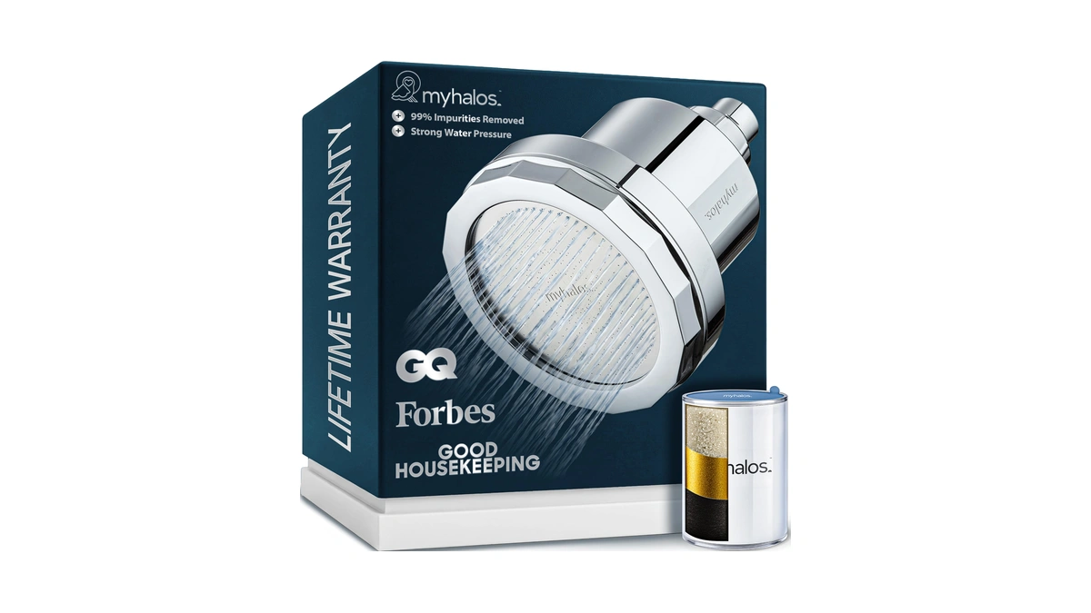 Myhalosยฎ Filtered Shower Head, Shower Head Filter For Hard Water
