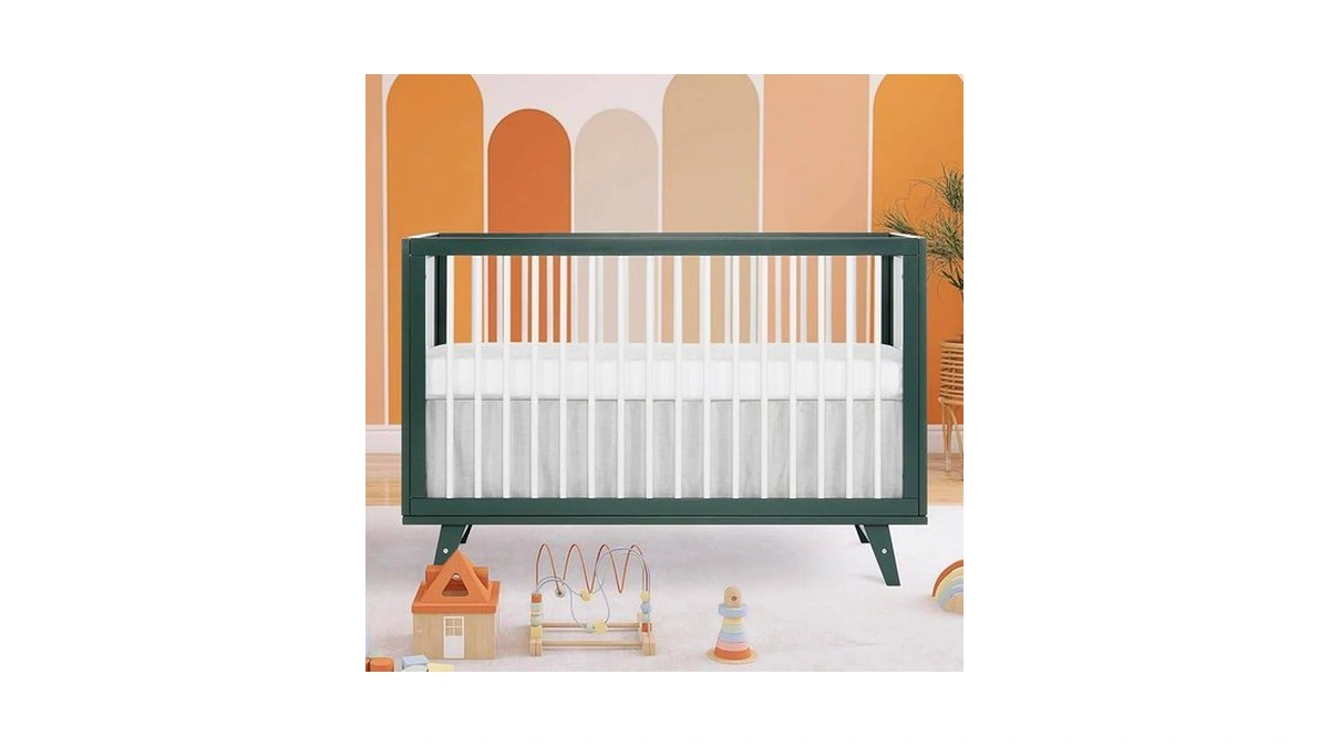 Dream On Me Carter 5-in-1 Convertible Full-size Baby Crib, Olive