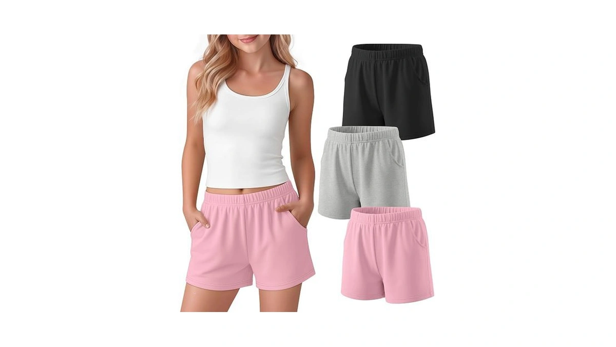 Langyiwee 3 Pack Girls Shorts Teens Back To School Shorts