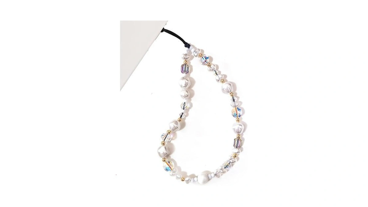 Wcch Y2k Beaded Phone Charm Cute Camera Wrist Strap Airpods