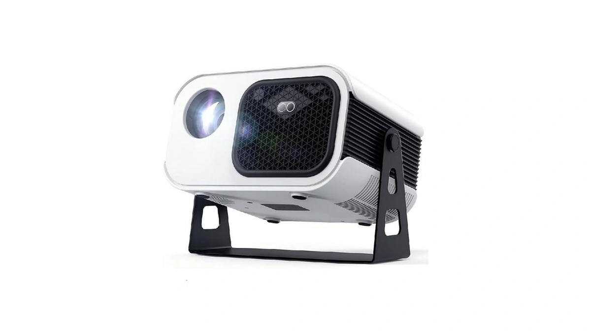 Mini Projector With Stand 270° Rotatable, Electric Focus & Vertical