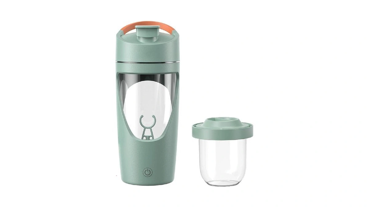 Yohoabser Electric Protein Shaker Bottle With Storage, 24oz Usb-c Rechargeable