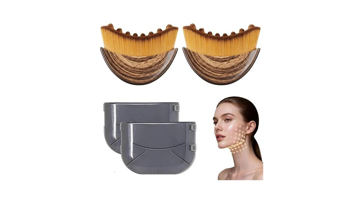 Lymphatic Contour Face Brush - Super Soft Bristles Face Massage