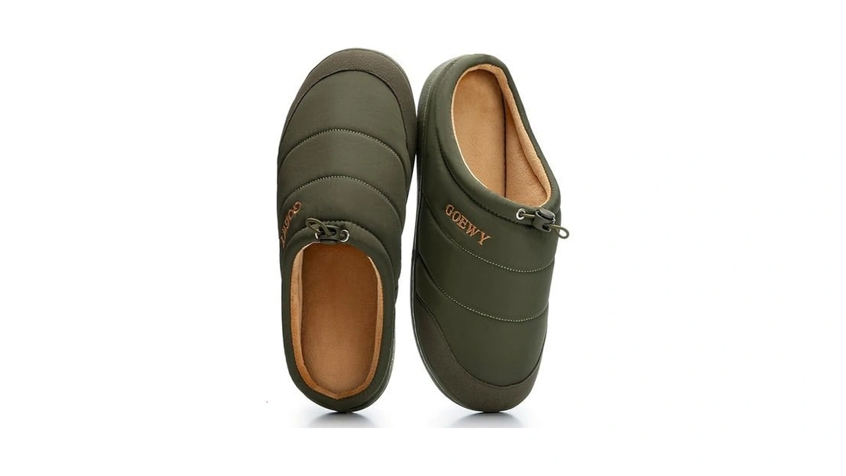 Amazon code: Goewy Two-tone Durable Mens Slippers Ind