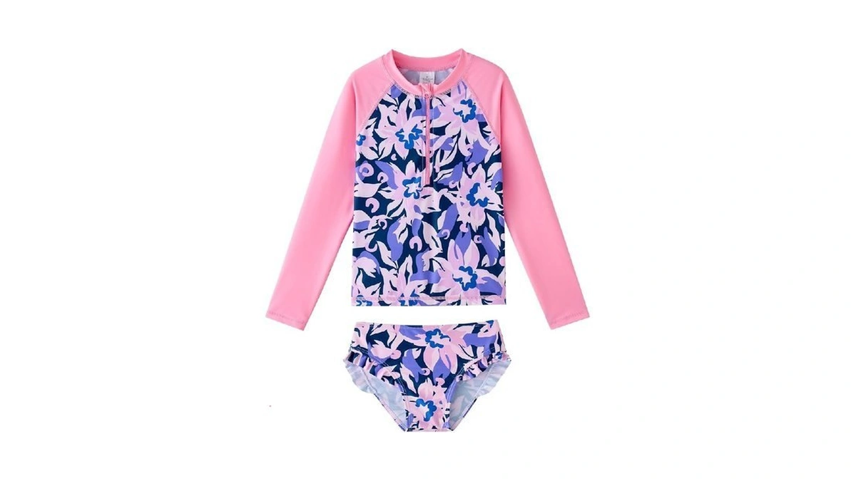 Libredge Toddler Girls 2t Swimsuit Rash Guard Sets 2-piece Long