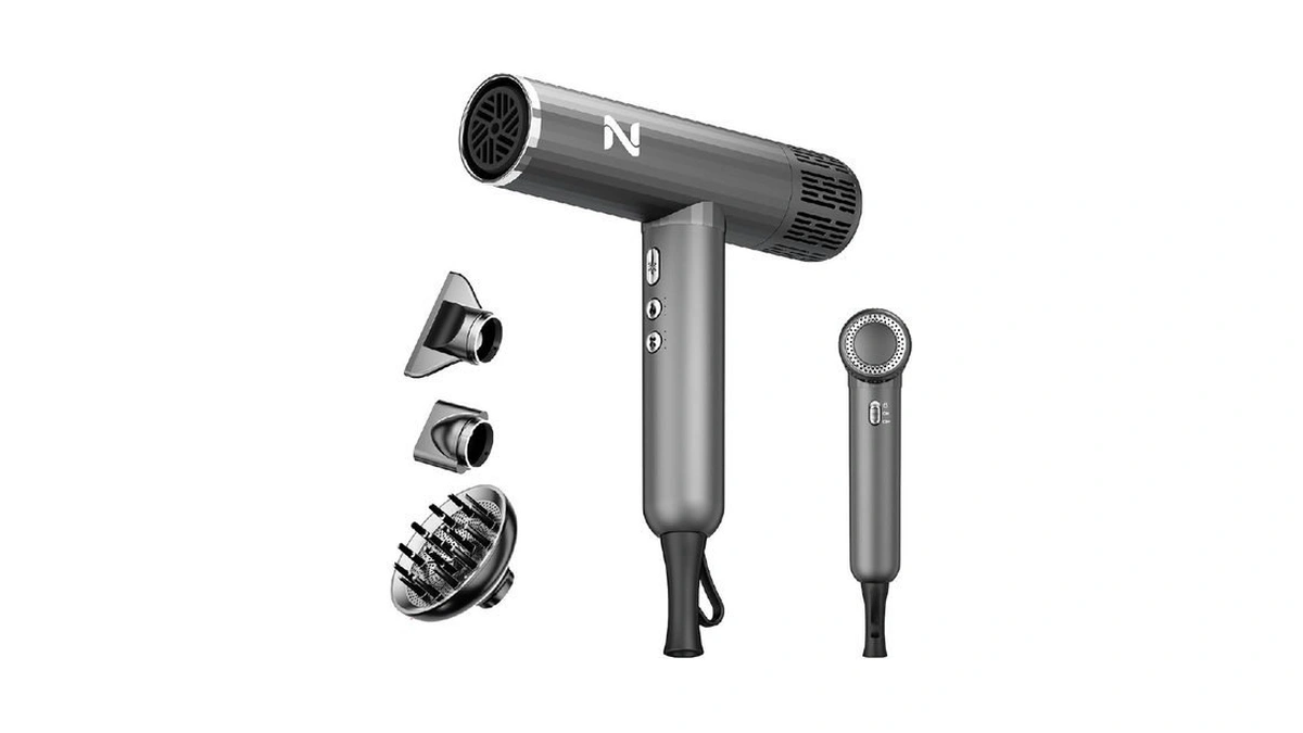 Natrial Ionic Professional Hair Dryer With Diffuser For Curly Hair,1600w&110000rpm