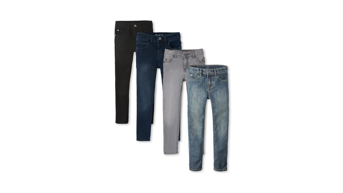 The Children's Place Boys Stretch Skinny Jeans, Black Wash/dove Gray