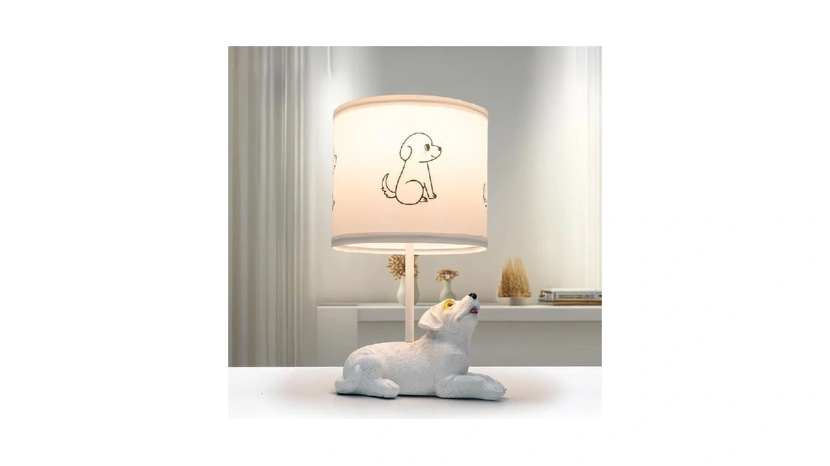 Velxee Table Lamp For Living Room, Farmhouse Bedside Resin Single