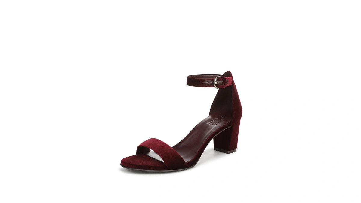 Naturalizer Women's Vera Heeled Sandal Cabernet Sauvignon Red Velvet 5.5
