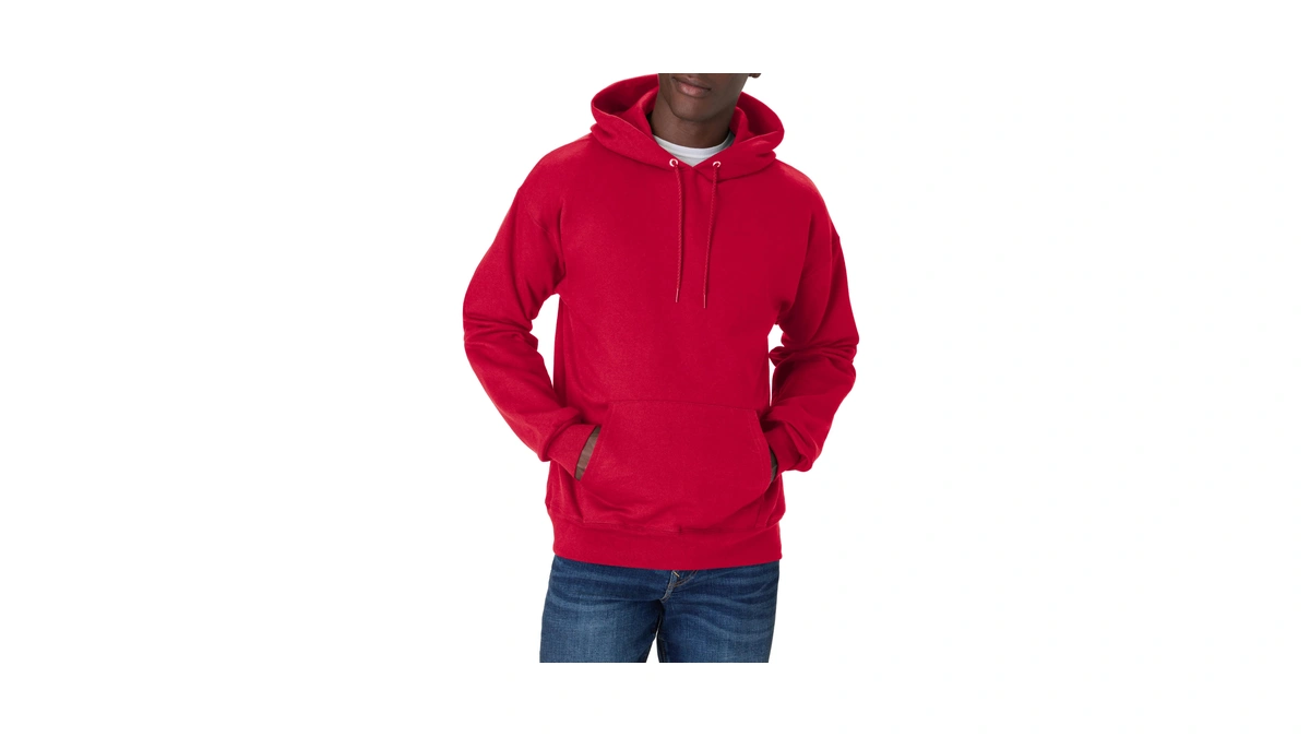 Hanes Men's Ultimate Cotton Heavyweight Pullover Hoodie Sweatshirt, Deep Red,