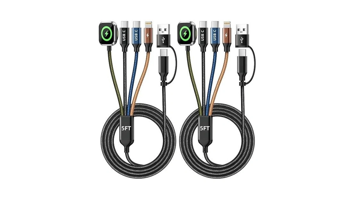 Travel Essentials 4 In 2 Multi Charging Cable For Iwatch