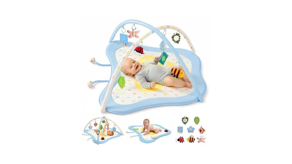 Pamo Babe Baby Play Gym & Activity Mat, Tummy Time