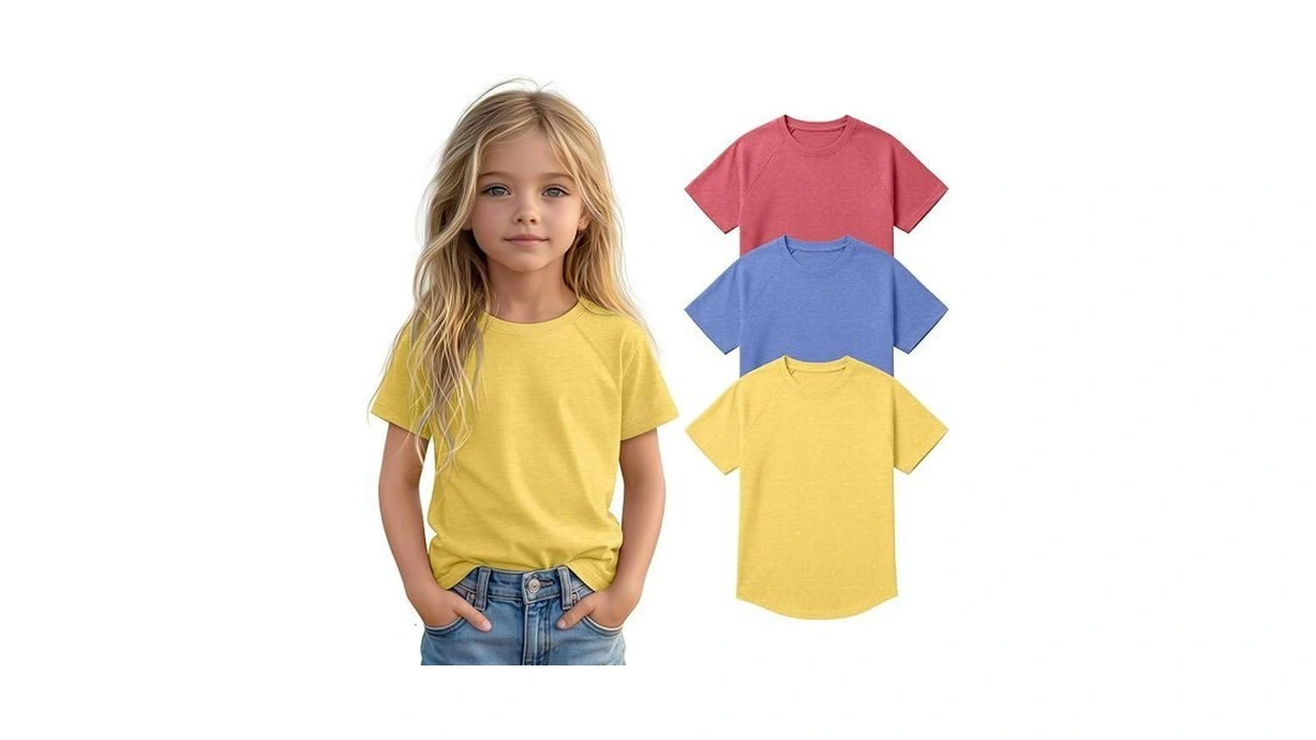 Joymotion 3 Pack Toddler Girls' 18m-5t Shirts Crew Neck Short