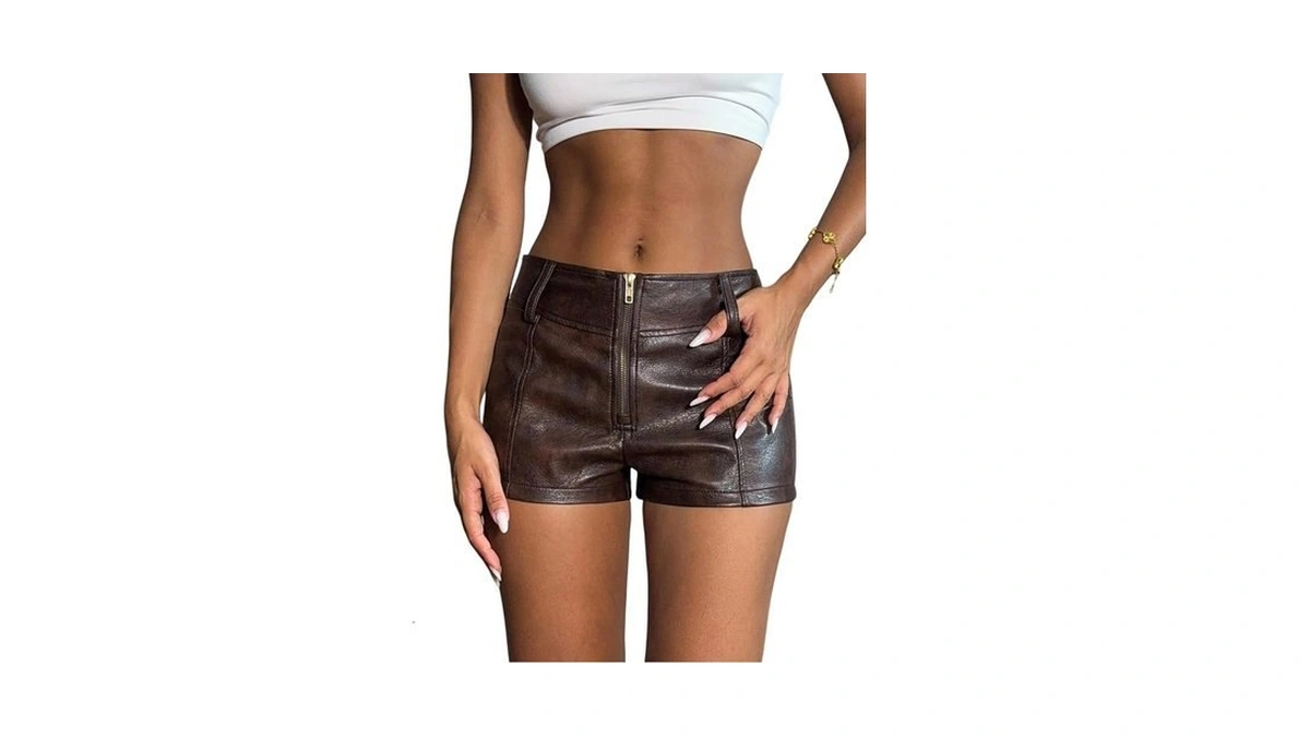 Amazon : Luckydora Women's Brown Leather Short Br