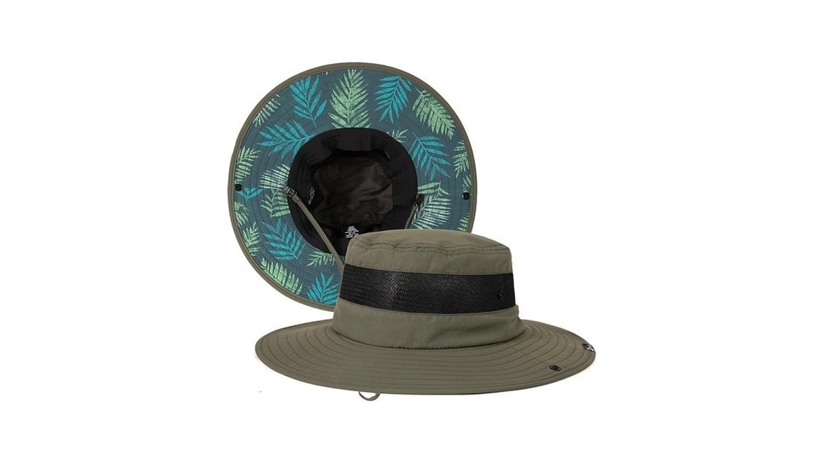 Uvcoolix™ Cooling Sweatband Bucket Sun Hat Ventilation Mesh Flip-up Snap