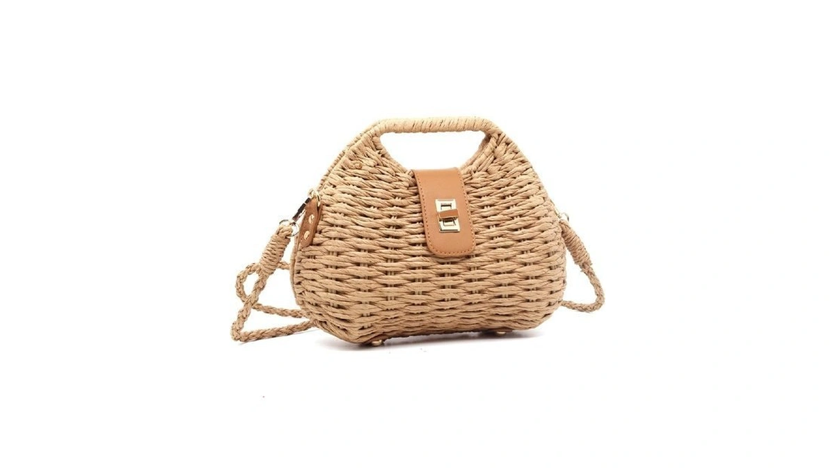 Straw Purse Beach Crossbody Tote Bag For Women