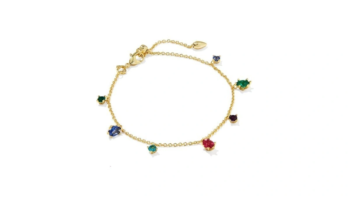 Kendra Scott Cailin Delicate Chain Bracelet, Multi Mix, 14k Gold-plated