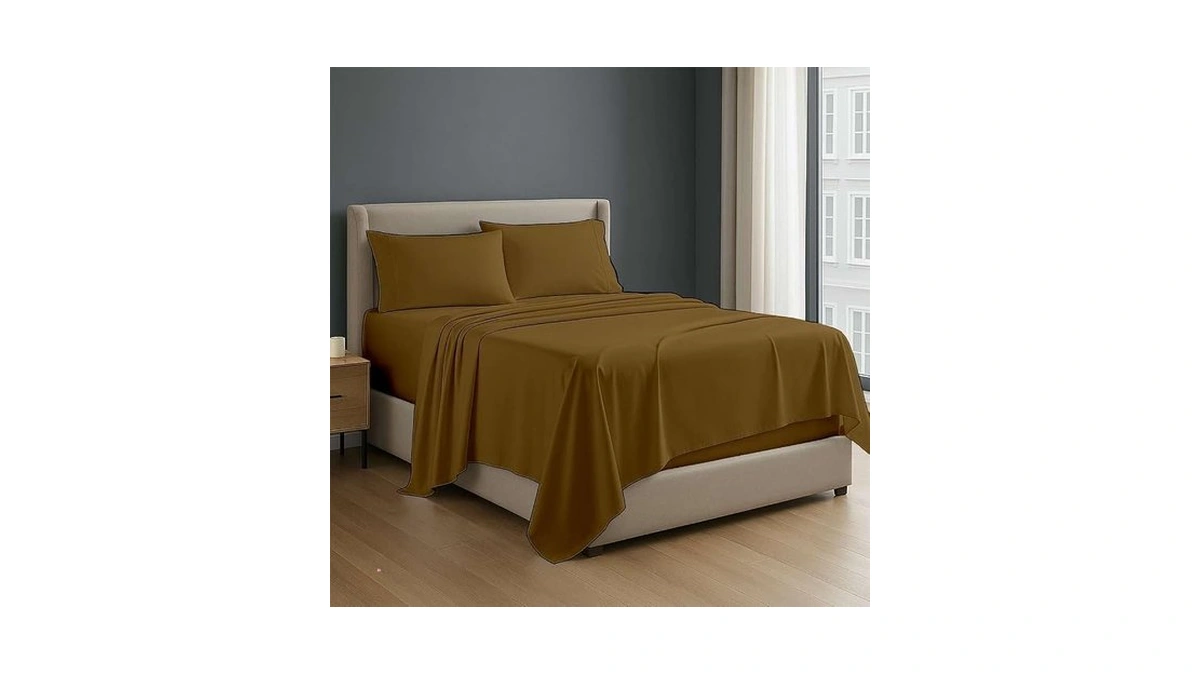 Non Sticky Cotton Premium 4 Piece Egyptian Cotton Fitted Queen