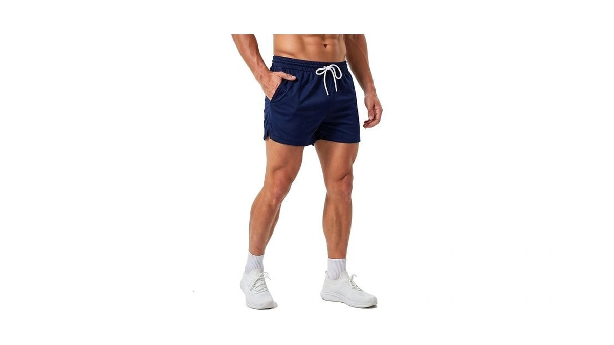 Kiuwoba Mens Mesh Running Shorts 3 Inch Quick Dry Gym