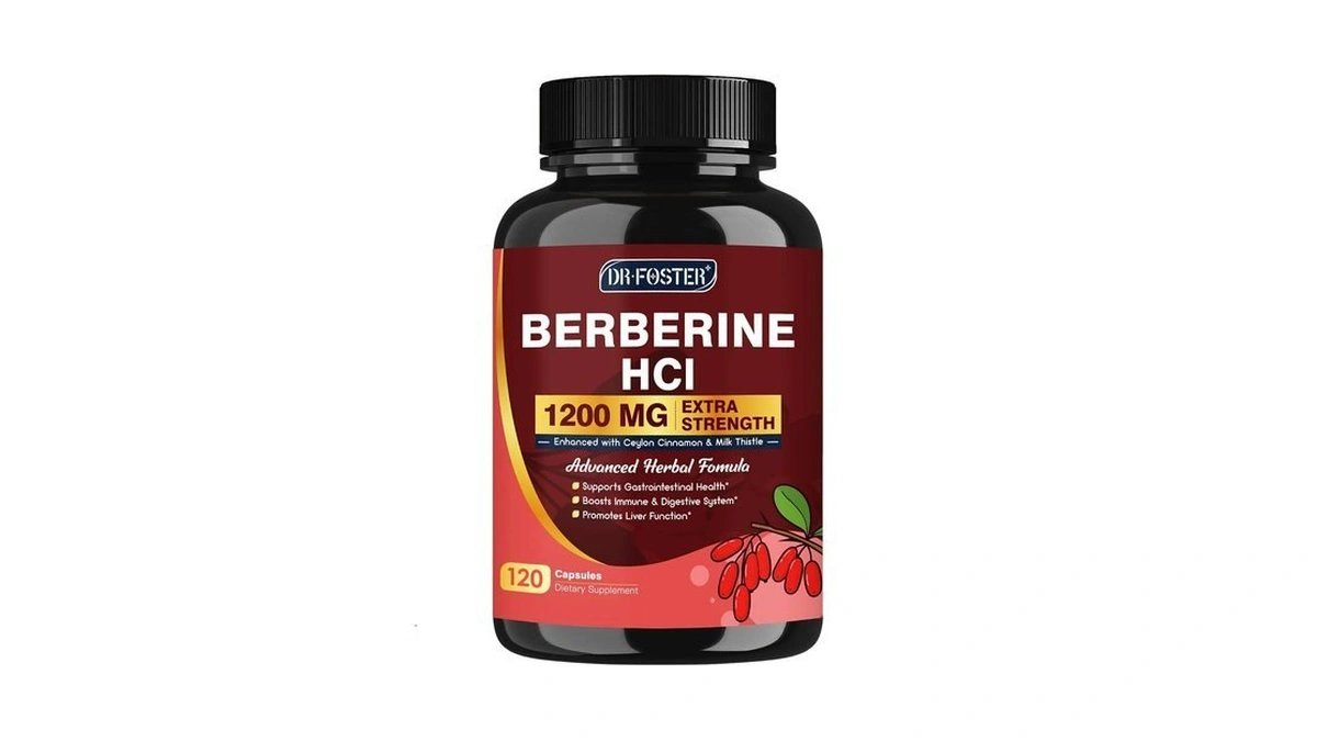 Drfoster Berberine Hcl Supplement 1200mg, Berberine With Ceylon Cinnamon, Milk