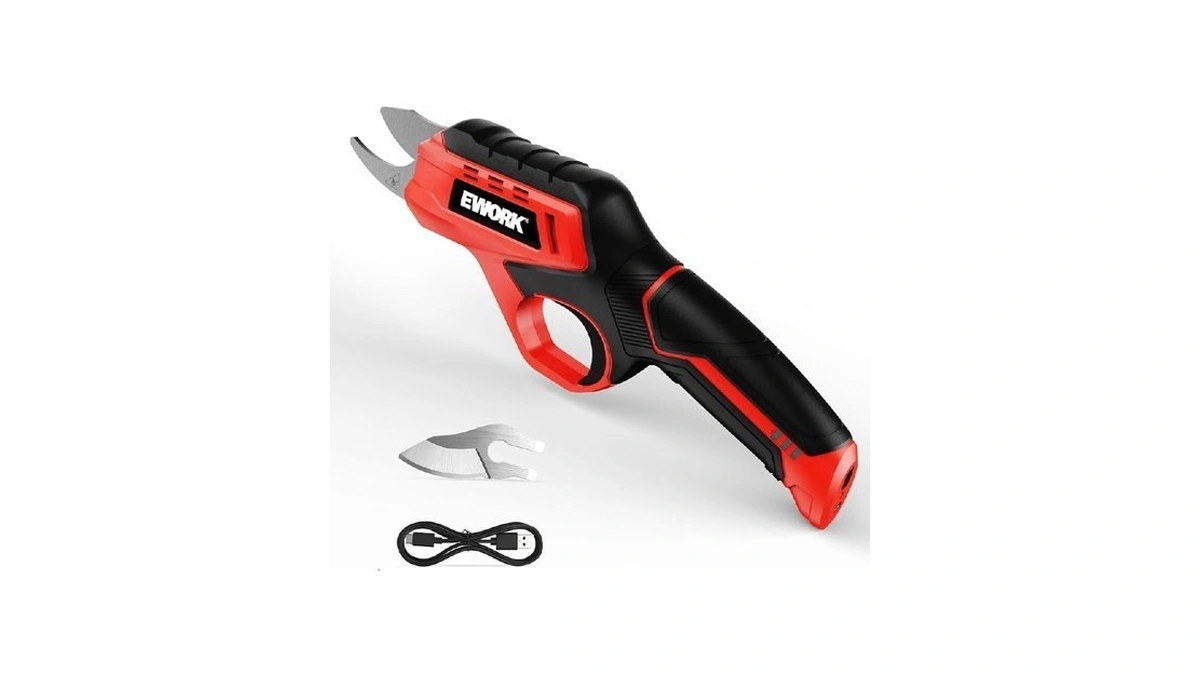 Ework Cordless Electric Pruning Shears 4.2v Rechargeable Battery Sk5 Blades