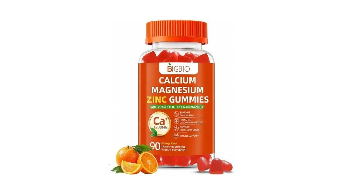 Bigbio Adults Calcium 1200mg Gummies With Vitamin D3, K2, Magnesium