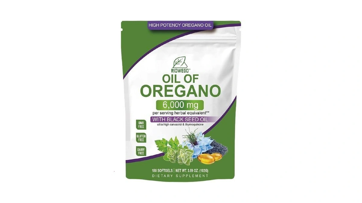 Riowego Oil Of Oregano Softgels With Black Seed Oil, 6000mg
