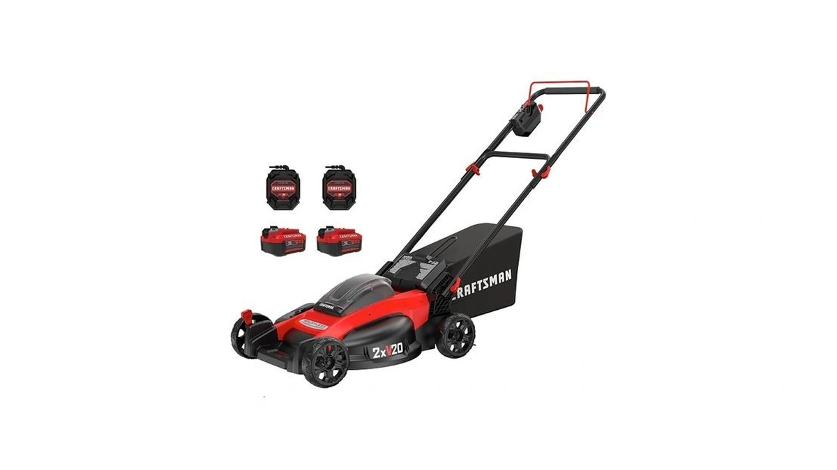 Craftsman V20 20 In Lawn Mower, 2 X 5ah Batteries